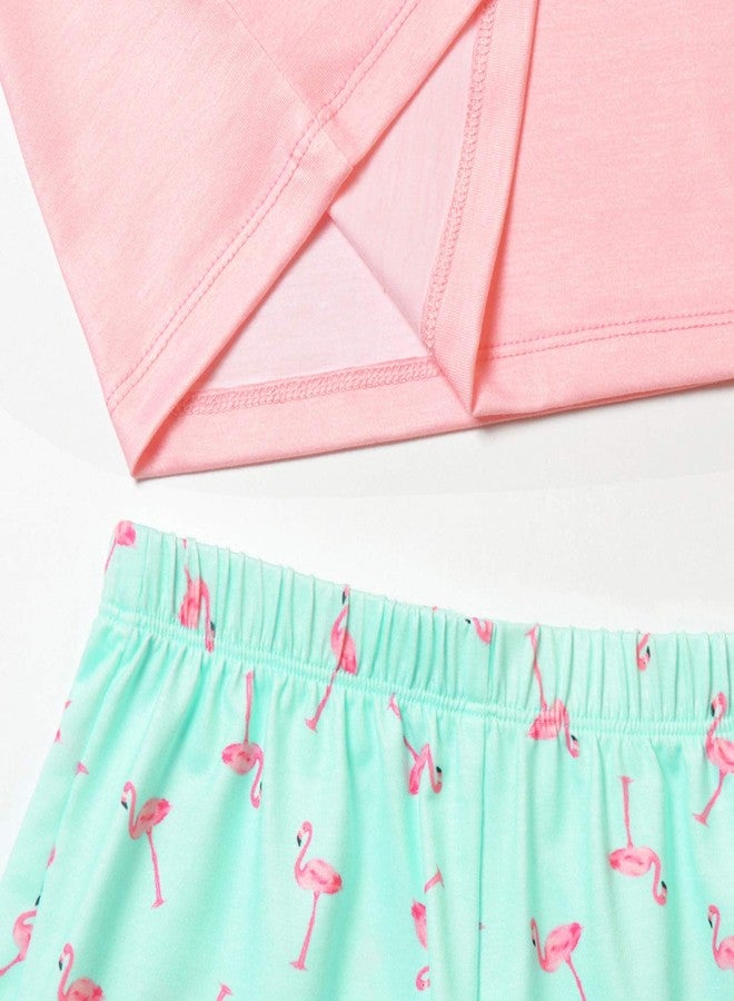 QPANCY Flamingo Pjs Matching Dolls & Girls Pajama Sets Cotton American Girls Sleepwear - Image 4